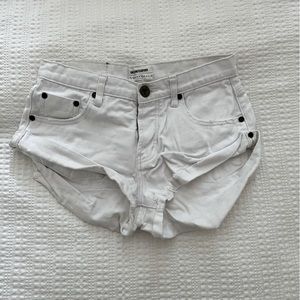 one teaspoon bandit white denim shorts
